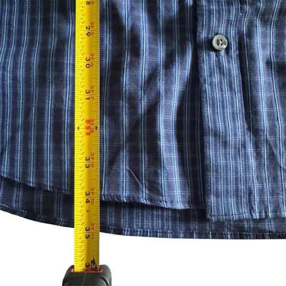 Van Heusen 2XLT Shirt Blue Plaid Button Down Long Sleeve NWT Work Casual - Picture 7 of 8